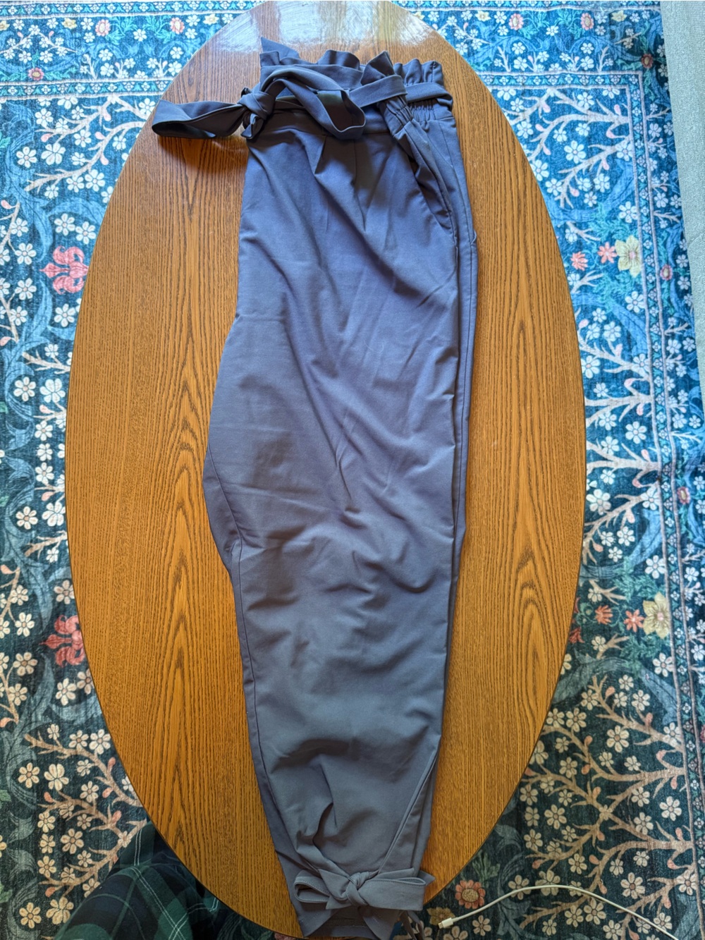 Paper bag waist trousers